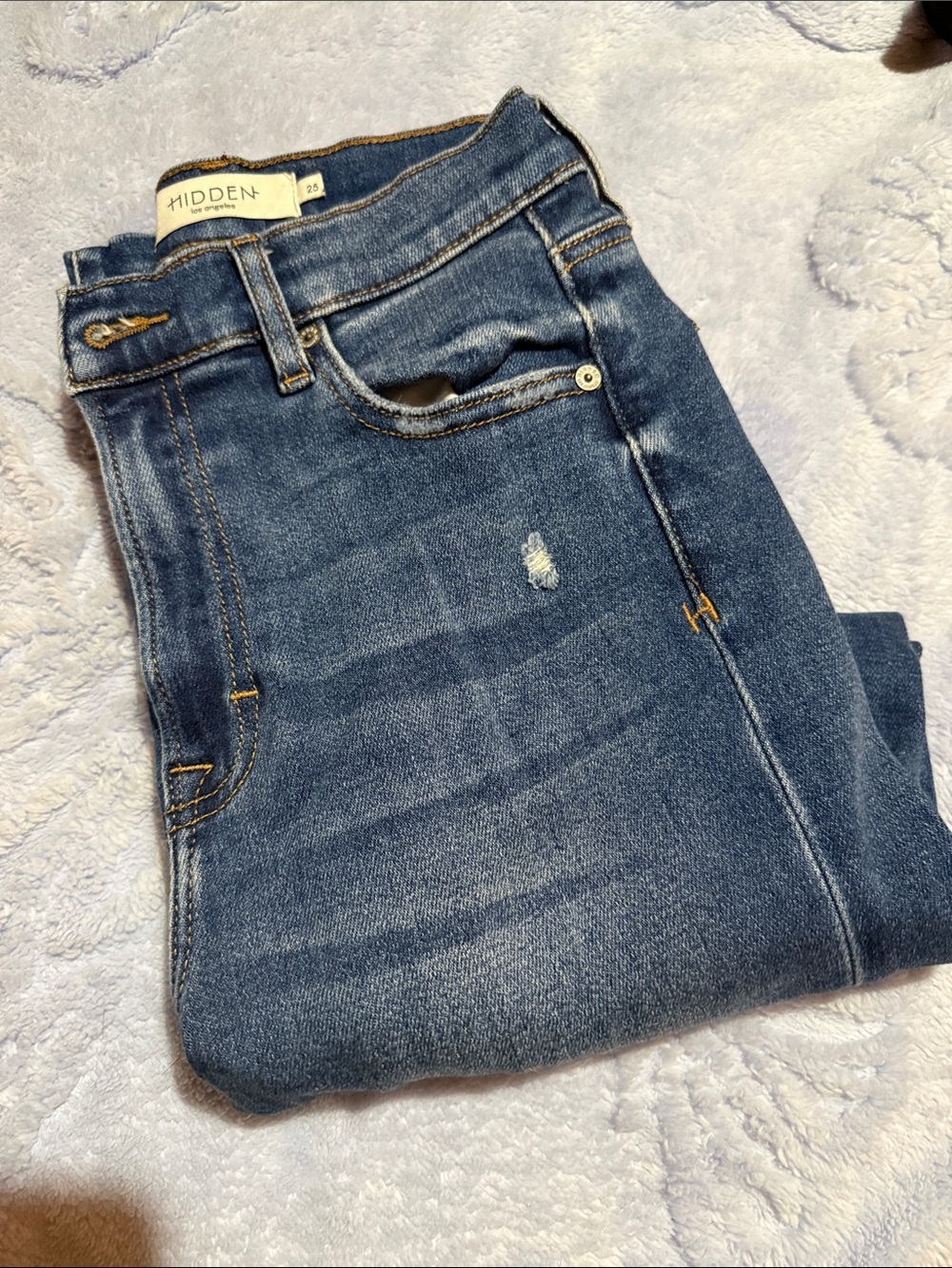 Jeans Women's Dark Blue Distressed Jeans
